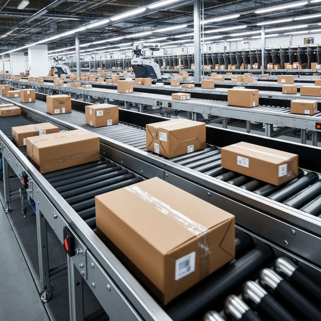 Automated parcel sorting facility